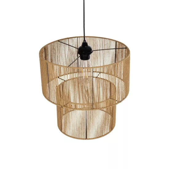 ROXXI 205-0019 Boho Κρεμαστό Φωτιστικό Οροφής με Ντουί 1 x E27 AC 220-240V IP20 - Μπεζ - M35 x Π35 x Υ37cm