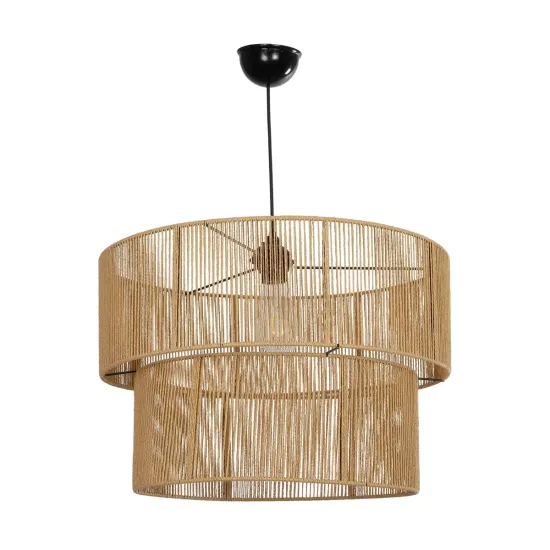 ROXXI 205-0020 Boho Κρεμαστό Φωτιστικό Οροφής με Ντουί 1 x E27 AC 220-240V IP20 - Μπεζ - M50 x Π50 x Υ36cm