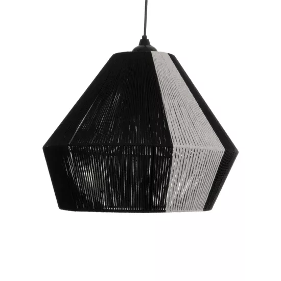 ANGULUS 205-0021 Boho Κρεμαστό Φωτιστικό Οροφής με Ντουί 1 x E27 AC 220-240V IP20 - Μαύρο & Γκρι - M40 x Π40 x Υ35cm