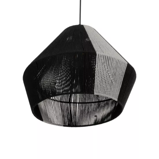 ANGULUS 205-0021 Boho Κρεμαστό Φωτιστικό Οροφής με Ντουί 1 x E27 AC 220-240V IP20 - Μαύρο & Γκρι - M40 x Π40 x Υ35cm