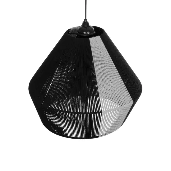 ANGULUS 205-0021 Boho Κρεμαστό Φωτιστικό Οροφής με Ντουί 1 x E27 AC 220-240V IP20 - Μαύρο & Γκρι - M40 x Π40 x Υ35cm
