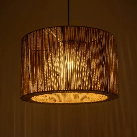 ZYLINDER 205-0022 Boho Κρεμαστό Φωτιστικό Οροφής με Ντουί 1 x E27 AC 220-240V IP20 - Μπεζ - M50 x Π50 x Υ32cm