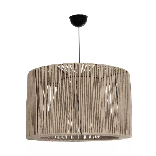 ZYLINDER 205-0022 Boho Κρεμαστό Φωτιστικό Οροφής με Ντουί 1 x E27 AC 220-240V IP20 - Μπεζ - M50 x Π50 x Υ32cm