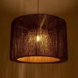 ZYLINDER 205-0023 Boho Κρεμαστό Φωτιστικό Οροφής με Ντουί 1 x E27 AC 220-240V IP20 - Καφέ - M80 x Π80 x Υ51cm