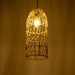 NETI 205-0024 Boho Κρεμαστό Φωτιστικό Οροφής με Ντουί 1 x E27 AC 220-240V IP20 - Μπεζ - M20 x Π20 x Υ49cm