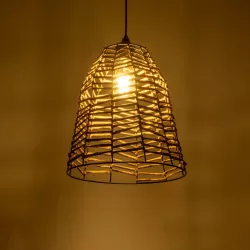 NETZ 205-0026 Boho Κρεμαστό Φωτιστικό Οροφής με Ντουί 1 x E27 AC 220-240V IP20 - Μπεζ - M30 x Π30 x Υ38cm