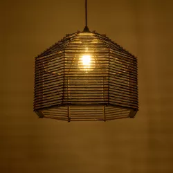 VORK 205-0027 Boho Κρεμαστό Φωτιστικό Οροφής με Ντουί 1 x E27 AC 220-240V IP20 - Μαύρο - M40 x Π40 x Υ36cm