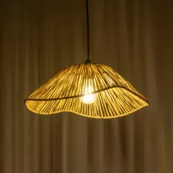 CHAPEAU 205-0028 Boho Κρεμαστό Φωτιστικό Οροφής με Ντουί 1 x E27 AC 220-240V IP20 - Μπεζ - M41 x Π41 x Υ17cm