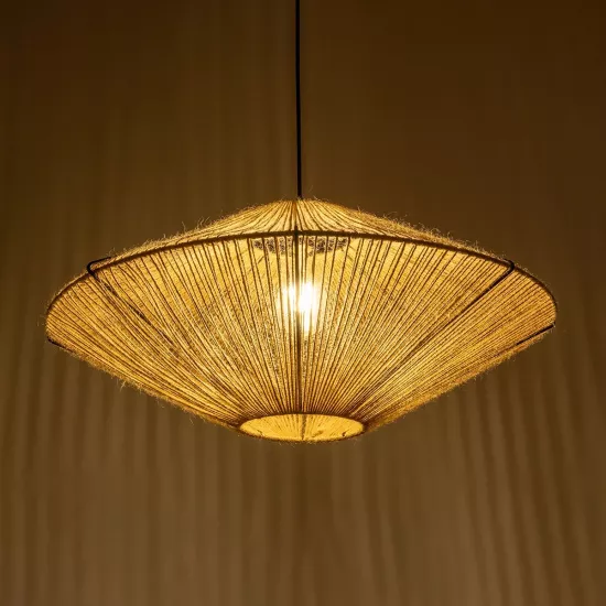 OVNI 205-0029 Boho Κρεμαστό Φωτιστικό Οροφής με Ντουί 1 x E27 AC 220-240V IP20 - Μπεζ - M60 x Π60 x Υ29cm