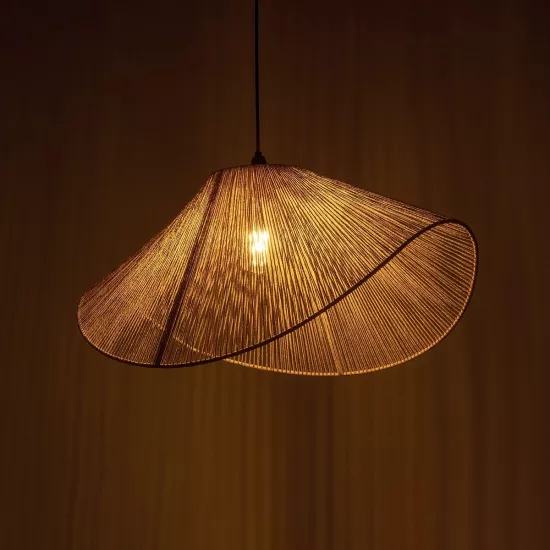 ECLAIR 205-0031 Boho Κρεμαστό Φωτιστικό Οροφής με Ντουί 1 x E27 AC 220-240V IP20 - Μπεζ - M70 x Π40 x Υ32cm