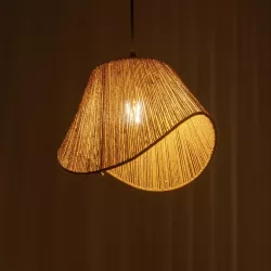 ELDA 205-0032 Boho Κρεμαστό Φωτιστικό Οροφής με Ντουί 1 x E27 AC 220-240V IP20 - Μπεζ - M32 x Π21 x Υ24cm