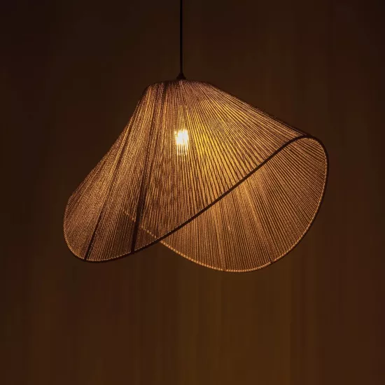 ELDA 205-0033 Boho Κρεμαστό Φωτιστικό Οροφής με Ντουί 1 x E27 AC 220-240V IP20 - Μπεζ - M68 x Π34 x Υ39cm