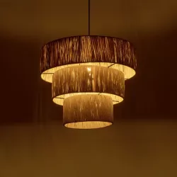 COROIN 205-0034 Boho Κρεμαστό Φωτιστικό Οροφής με Ντουί 1 x E27 AC 220-240V IP20 - Μπεζ - M40 x Π40 x Υ35cm