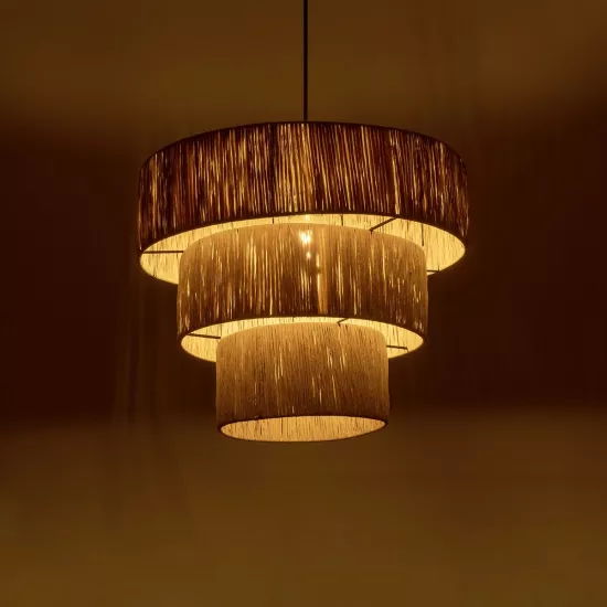 COROIN 205-0034 Boho Κρεμαστό Φωτιστικό Οροφής με Ντουί 1 x E27 AC 220-240V IP20 - Μπεζ - M40 x Π40 x Υ35cm