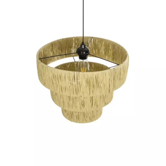 COROIN 205-0034 Boho Κρεμαστό Φωτιστικό Οροφής με Ντουί 1 x E27 AC 220-240V IP20 - Μπεζ - M40 x Π40 x Υ35cm