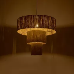 COROIN 205-0035 Boho Κρεμαστό Φωτιστικό Οροφής με Ντουί 1 x E27 AC 220-240V IP20 - Μπεζ - M70 x Π70 x Υ64cm