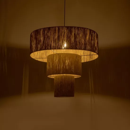 COROIN 205-0035 Boho Κρεμαστό Φωτιστικό Οροφής με Ντουί 1 x E27 AC 220-240V IP20 - Μπεζ - M70 x Π70 x Υ64cm