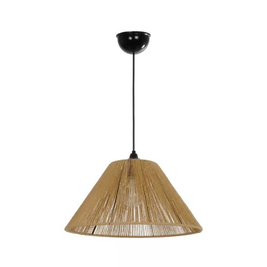 HATA  205-0036 Boho Κρεμαστό Φωτιστικό Οροφής με Ντουί 1 x E27 AC 220-240V IP20 - Μπεζ - M35 x Π35 x Υ21cm