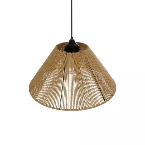 HATA  205-0036 Boho Κρεμαστό Φωτιστικό Οροφής με Ντουί 1 x E27 AC 220-240V IP20 - Μπεζ - M35 x Π35 x Υ21cm