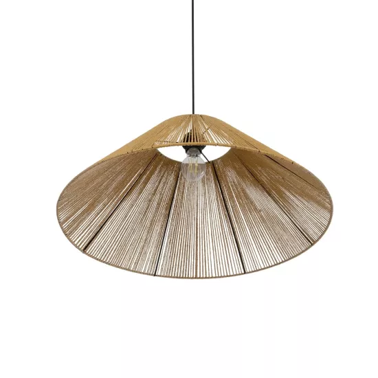 HATA 205-0037 Boho Κρεμαστό Φωτιστικό Οροφής με Ντουί 1 x E27 AC 220-240V IP20 - Μπεζ - M60 x Π60 x Υ27cm