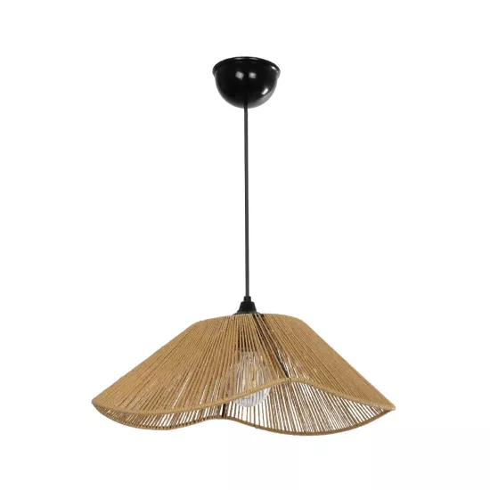 COURBE 205-0038 Boho Κρεμαστό Φωτιστικό Οροφής με Ντουί 1 x E27 AC 220-240V IP20 - Μπεζ - M40 x Π40 x Υ17cm