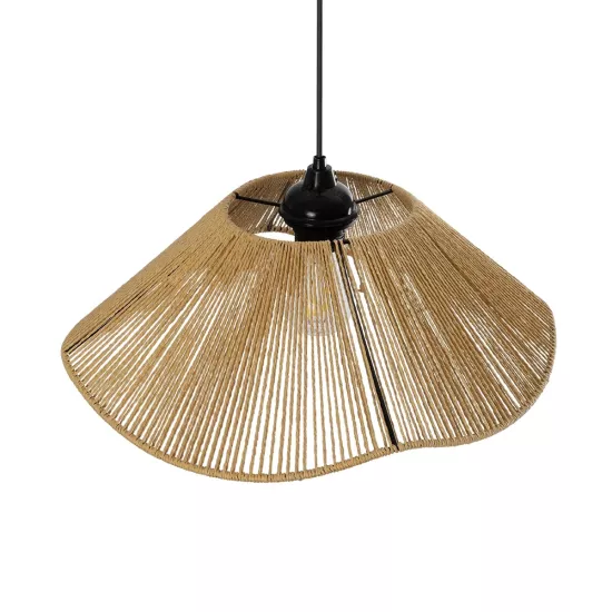 COURBE 205-0038 Boho Κρεμαστό Φωτιστικό Οροφής με Ντουί 1 x E27 AC 220-240V IP20 - Μπεζ - M40 x Π40 x Υ17cm