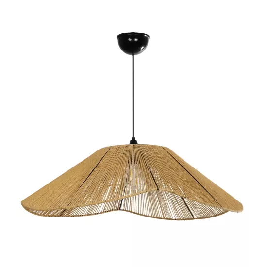 COURBE 205-0039 Boho Κρεμαστό Φωτιστικό Οροφής με Ντουί 1 x E27 AC 220-240V IP20 - Μπεζ - M62 x Π62 x Υ22cm