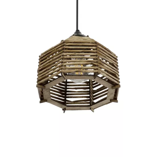 JUTTO 205-0040 Boho Κρεμαστό Φωτιστικό Οροφής με Ντουί 1 x E27 AC 220-240V IP20 - Μπεζ - M20 x Π20 x Υ18cm