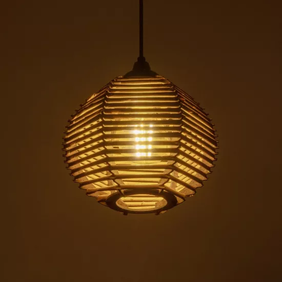 JUTTI 205-0041 Boho Κρεμαστό Φωτιστικό Οροφής με Ντουί 1 x E27 AC 220-240V IP20 - Μπεζ - M20 x Π20 x Υ18cm