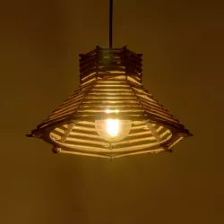 JUTTI 205-0042 Boho Κρεμαστό Φωτιστικό Οροφής με Ντουί 1 x E27 AC 220-240V IP20 - Μπεζ - M26 x Π26 x Υ15cm