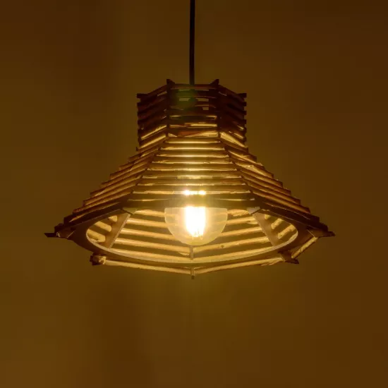 JUTTI 205-0042 Boho Κρεμαστό Φωτιστικό Οροφής με Ντουί 1 x E27 AC 220-240V IP20 - Μπεζ - M26 x Π26 x Υ15cm