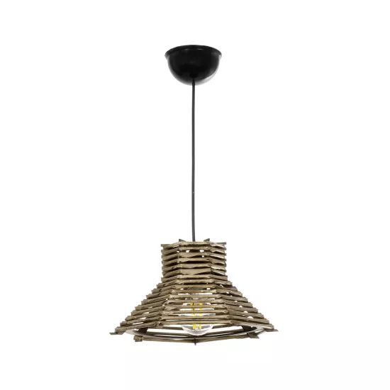 JUTTI 205-0042 Boho Κρεμαστό Φωτιστικό Οροφής με Ντουί 1 x E27 AC 220-240V IP20 - Μπεζ - M26 x Π26 x Υ15cm