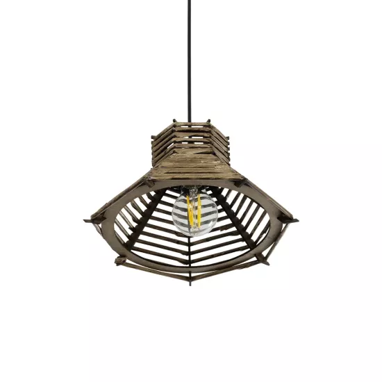 JUTTI 205-0042 Boho Κρεμαστό Φωτιστικό Οροφής με Ντουί 1 x E27 AC 220-240V IP20 - Μπεζ - M26 x Π26 x Υ15cm