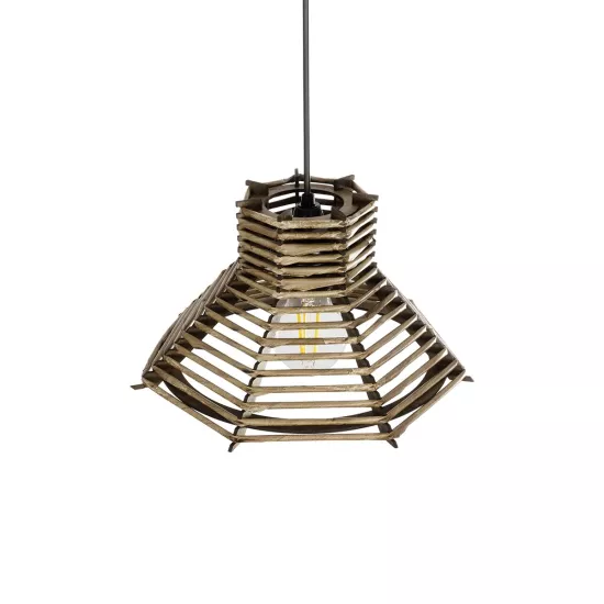 JUTTI 205-0042 Boho Κρεμαστό Φωτιστικό Οροφής με Ντουί 1 x E27 AC 220-240V IP20 - Μπεζ - M26 x Π26 x Υ15cm