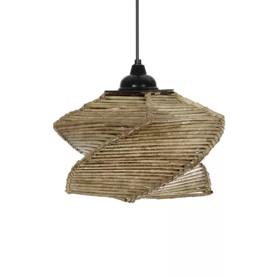 HUSLE 205-0043 Boho Κρεμαστό Φωτιστικό Οροφής με Ντουί 1 x E27 AC 220-240V IP20 - Μπεζ - M28 x Π28 x Υ19cm