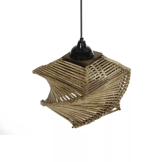 HUSLE 205-0043 Boho Κρεμαστό Φωτιστικό Οροφής με Ντουί 1 x E27 AC 220-240V IP20 - Μπεζ - M28 x Π28 x Υ19cm