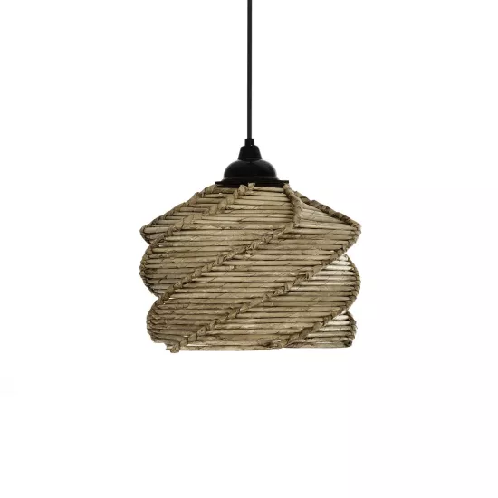 HUSLE 205-0044 Boho Κρεμαστό Φωτιστικό Οροφής με Ντουί 1 x E27 AC 220-240V IP20 - Μπεζ - M24 x Π24 x Υ21cm