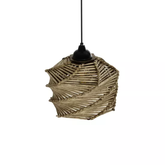 HUSLE 205-0044 Boho Κρεμαστό Φωτιστικό Οροφής με Ντουί 1 x E27 AC 220-240V IP20 - Μπεζ - M24 x Π24 x Υ21cm