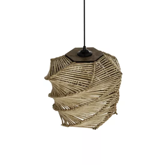 HUSLE 205-0045 Boho Κρεμαστό Φωτιστικό Οροφής με Ντουί 1 x E27 AC 220-240V IP20 - Μπεζ - M31 x Π31 x Υ28cm