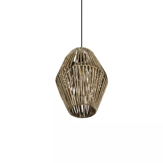 CASTILLO 205-0046 Boho Κρεμαστό Φωτιστικό Οροφής με Ντουί 1 x E27 AC 220-240V IP20 - Μπεζ - M26 x Π26 x Υ36cm