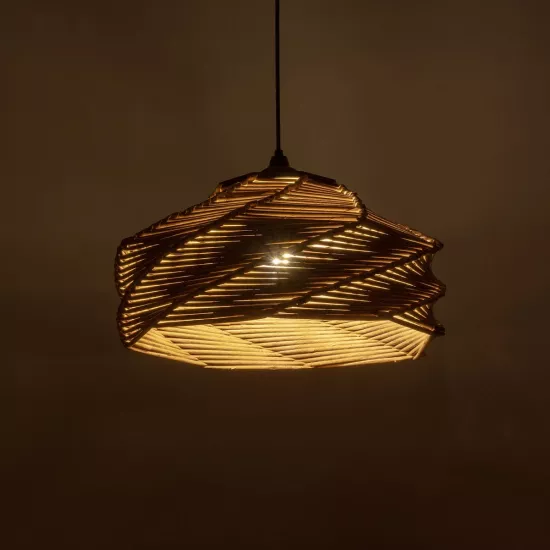 OLET 205-0049 Boho Κρεμαστό Φωτιστικό Οροφής με Ντουί 1 x E27 AC 220-240V IP20 - Μπεζ - M38 x Π38 x Υ23cm