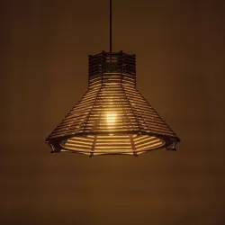 MEGALISTO 205-0051 Boho Κρεμαστό Φωτιστικό Οροφής με Ντουί 1 x E27 AC 220-240V IP20 - Καφέ- M40 x Π40 x Υ26cm