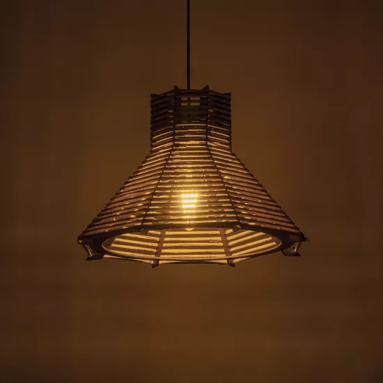 MEGALISTO 205-0051 Boho Κρεμαστό Φωτιστικό Οροφής με Ντουί 1 x E27 AC 220-240V IP20 - Καφέ- M40 x Π40 x Υ26cm