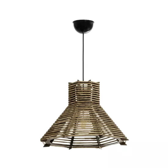 MEGALISTO 205-0051 Boho Κρεμαστό Φωτιστικό Οροφής με Ντουί 1 x E27 AC 220-240V IP20 - Καφέ- M40 x Π40 x Υ26cm