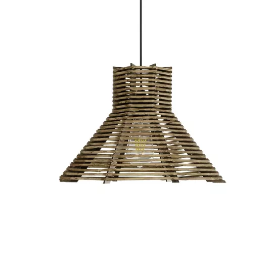 MEGALISTO 205-0051 Boho Κρεμαστό Φωτιστικό Οροφής με Ντουί 1 x E27 AC 220-240V IP20 - Καφέ- M40 x Π40 x Υ26cm