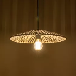 JAPAN 205-0052 Boho Κρεμαστό Φωτιστικό Οροφής με Ντουί 1 x E27 AC 220-240V IP20 - Λευκό - M40 x Π40 x Υ8cm