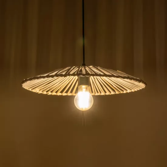 JAPAN 205-0052 Boho Κρεμαστό Φωτιστικό Οροφής με Ντουί 1 x E27 AC 220-240V IP20 - Λευκό - M40 x Π40 x Υ8cm