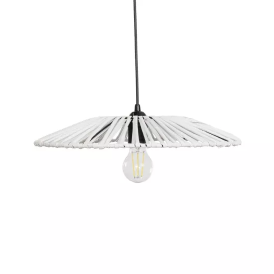 JAPAN 205-0052 Boho Κρεμαστό Φωτιστικό Οροφής με Ντουί 1 x E27 AC 220-240V IP20 - Λευκό - M40 x Π40 x Υ8cm