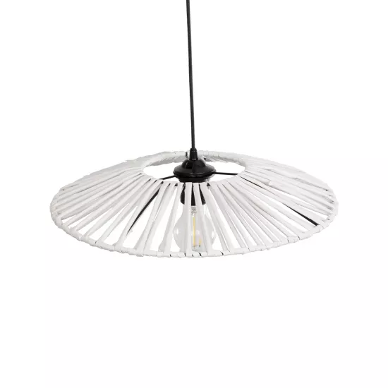 JAPAN 205-0052 Boho Κρεμαστό Φωτιστικό Οροφής με Ντουί 1 x E27 AC 220-240V IP20 - Λευκό - M40 x Π40 x Υ8cm