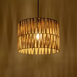 MARS 205-0054 Boho Κρεμαστό Φωτιστικό Οροφής με Ντουί 1 x E27 AC 220-240V IP20 - Μπεζ - M30 x Π30 x Υ24cm